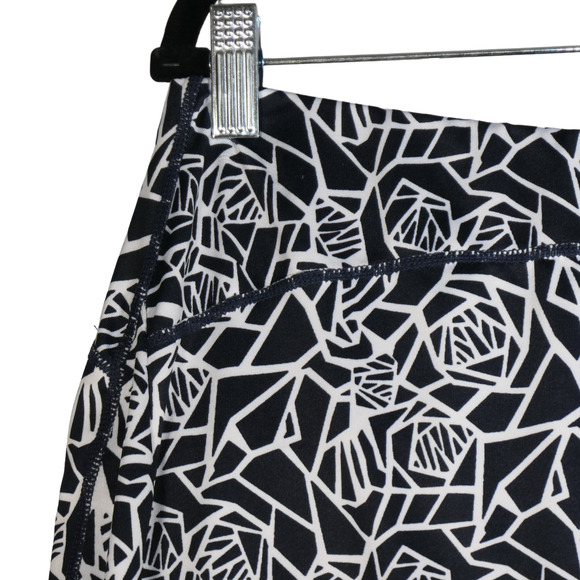 Stretchy Artsy Mini Skort Womens Size XXL Skirt Shorts Zippered Pocket Geometric - Picture 3 of 9